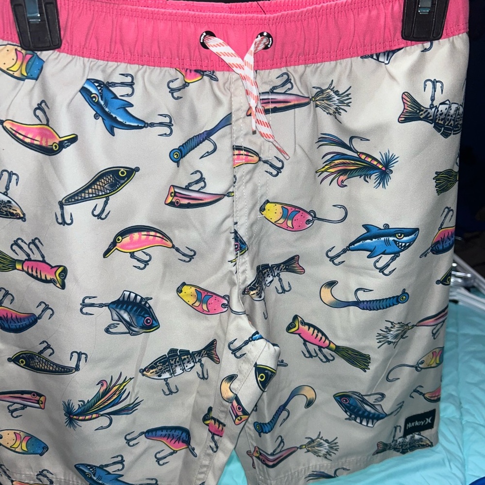Colorful Fishing Lure Swim Shorts